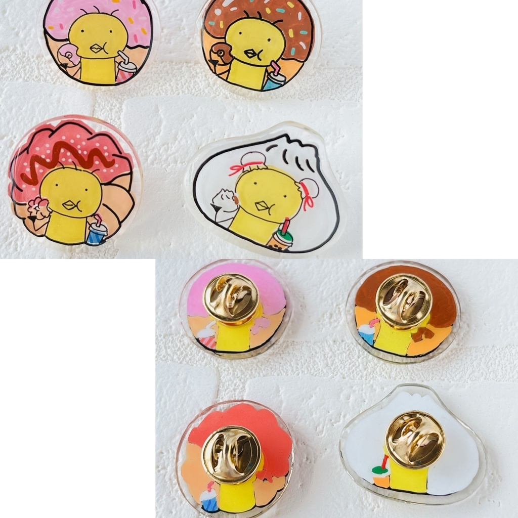 【デザフェス58発表作品】プラバンピンバッチ・ミスターとりきシリーズ