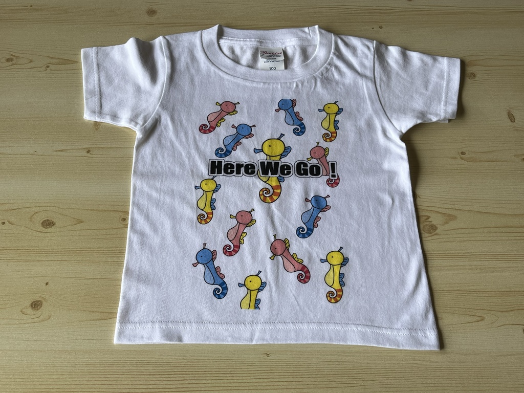 (キッズTシャツ)ゾウさんミーツトリキ&トリノオトシゴ