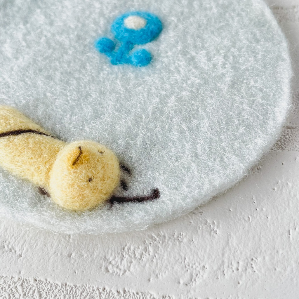 2.5次元!?こんもりとりきとおうちカフェ♪羊毛フェルトコースター