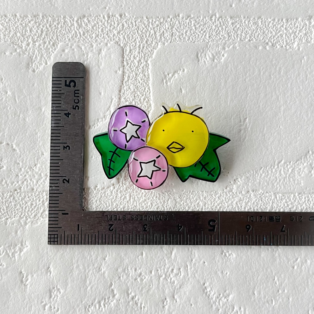 【8月の限定グッズ】朝フェイスとりきのプラバンブローチ