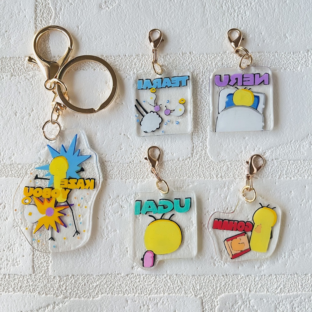 【11月!?の限定グッズ】とりきのカゼ予防サイクロン プラバンキーホルダー&チャームセット