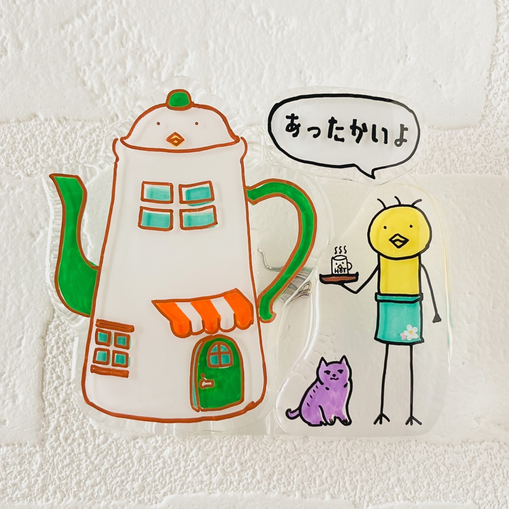 【1月!?の限定プラバンバッジ】喫茶ポッとりき〜看板キャットと営業中〜