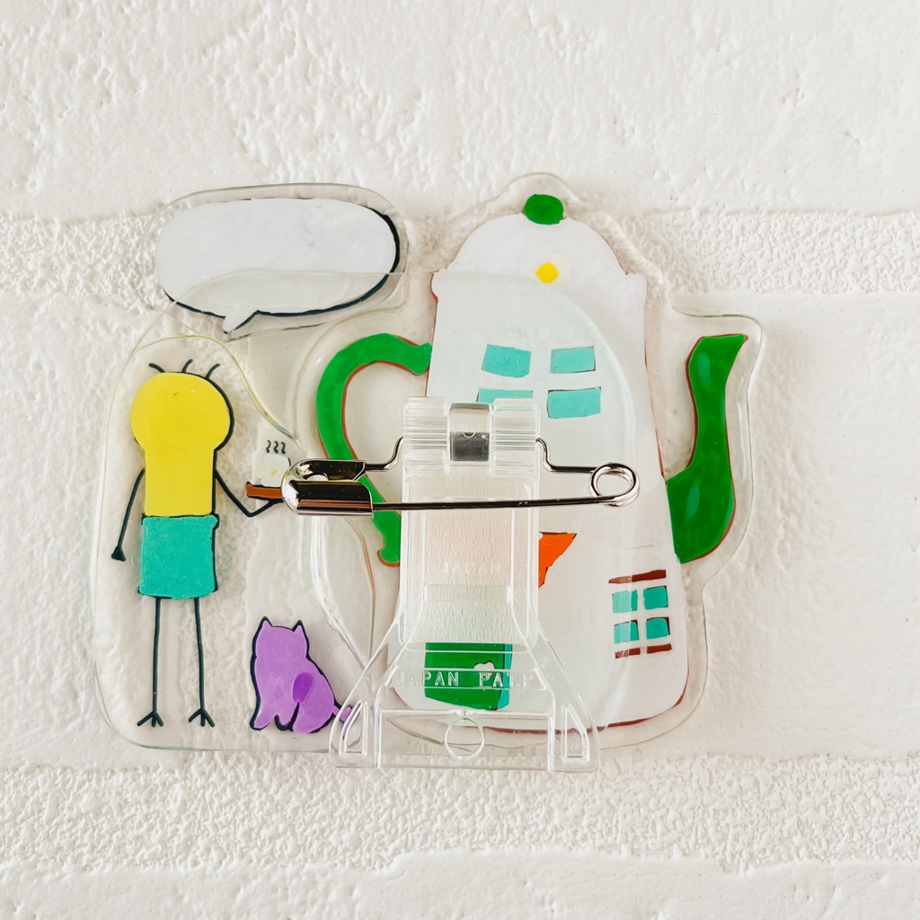 【1月!?の限定プラバンバッジ】喫茶ポッとりき〜看板キャットと営業中〜