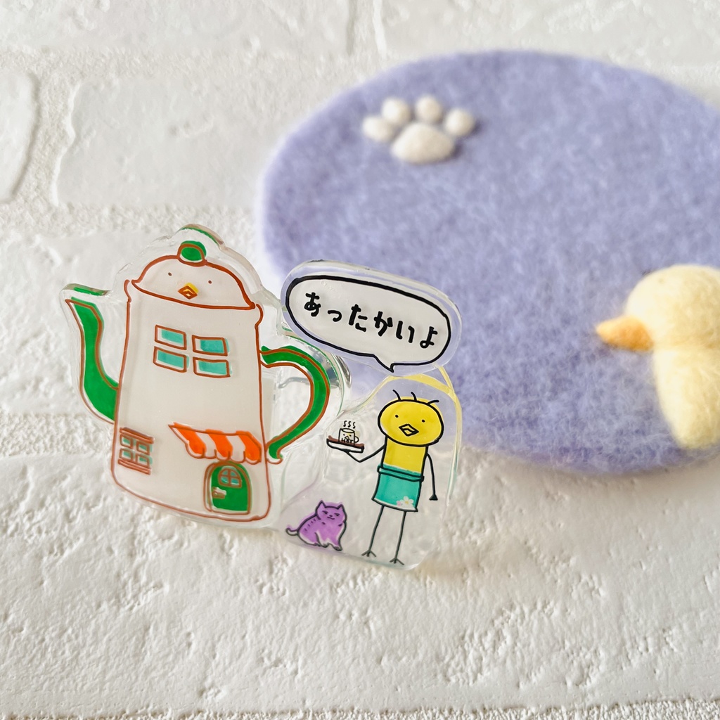 【1月!?の限定プラバンバッジ】喫茶ポッとりき〜看板キャットと営業中〜