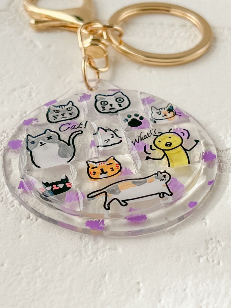 【2月!?の限定とりき】What!? Cat!! 222はキャットの日プラバンキーホルダー