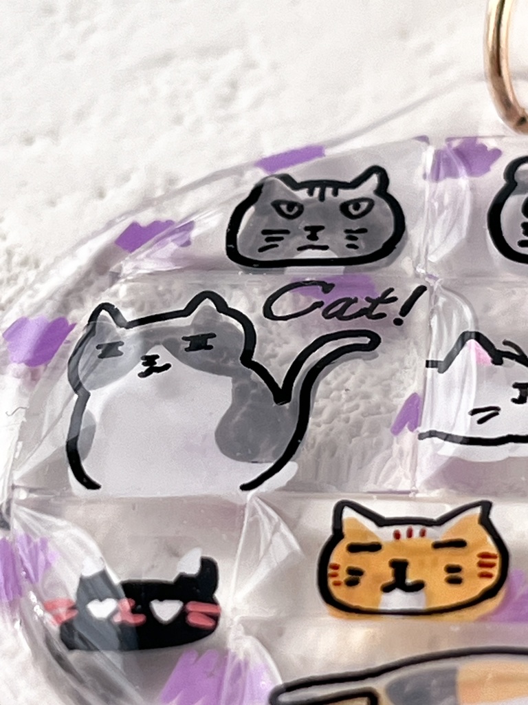 【2月!?の限定とりき】What!? Cat!! 222はキャットの日プラバンキーホルダー