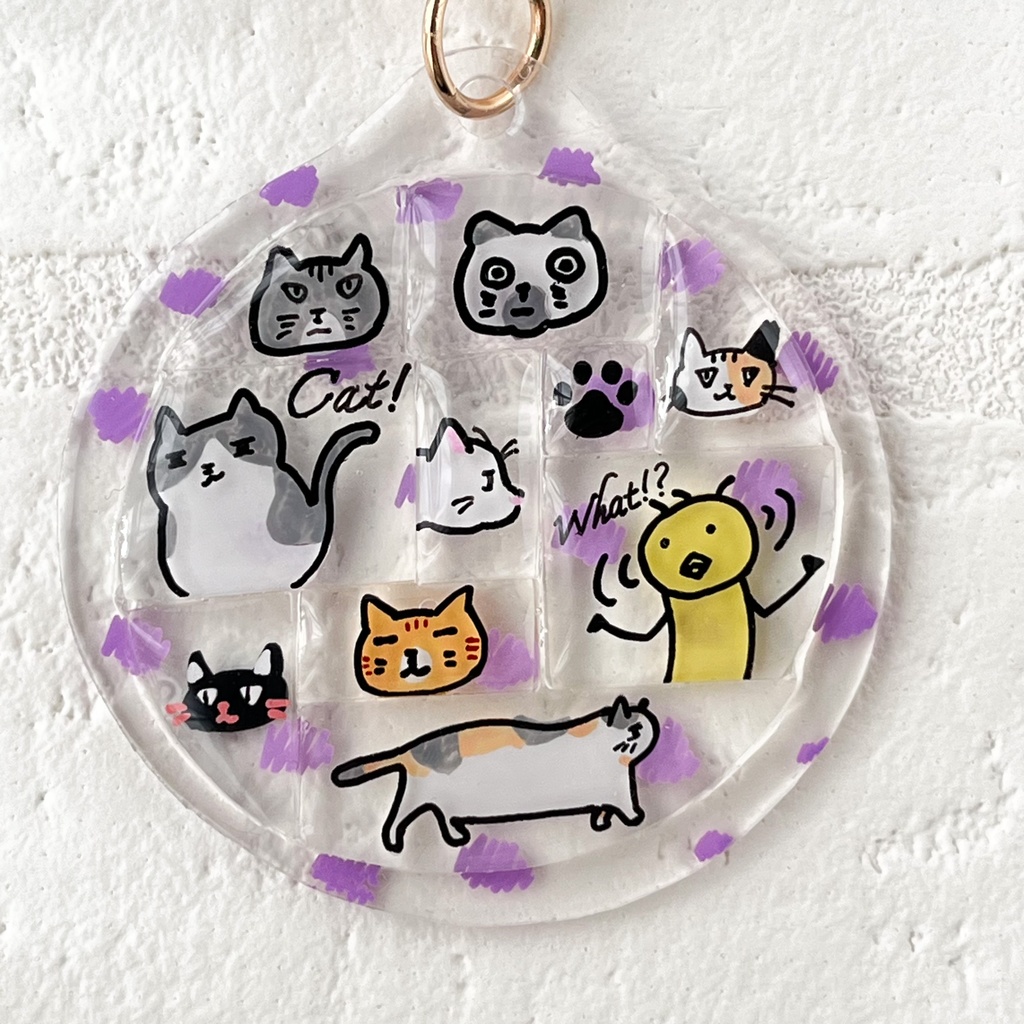 【2月!?の限定とりき】What!? Cat!! 222はキャットの日プラバンキーホルダー