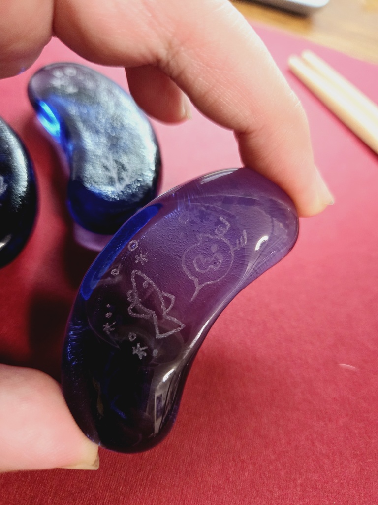 ハンドメイド箸置き ブルー