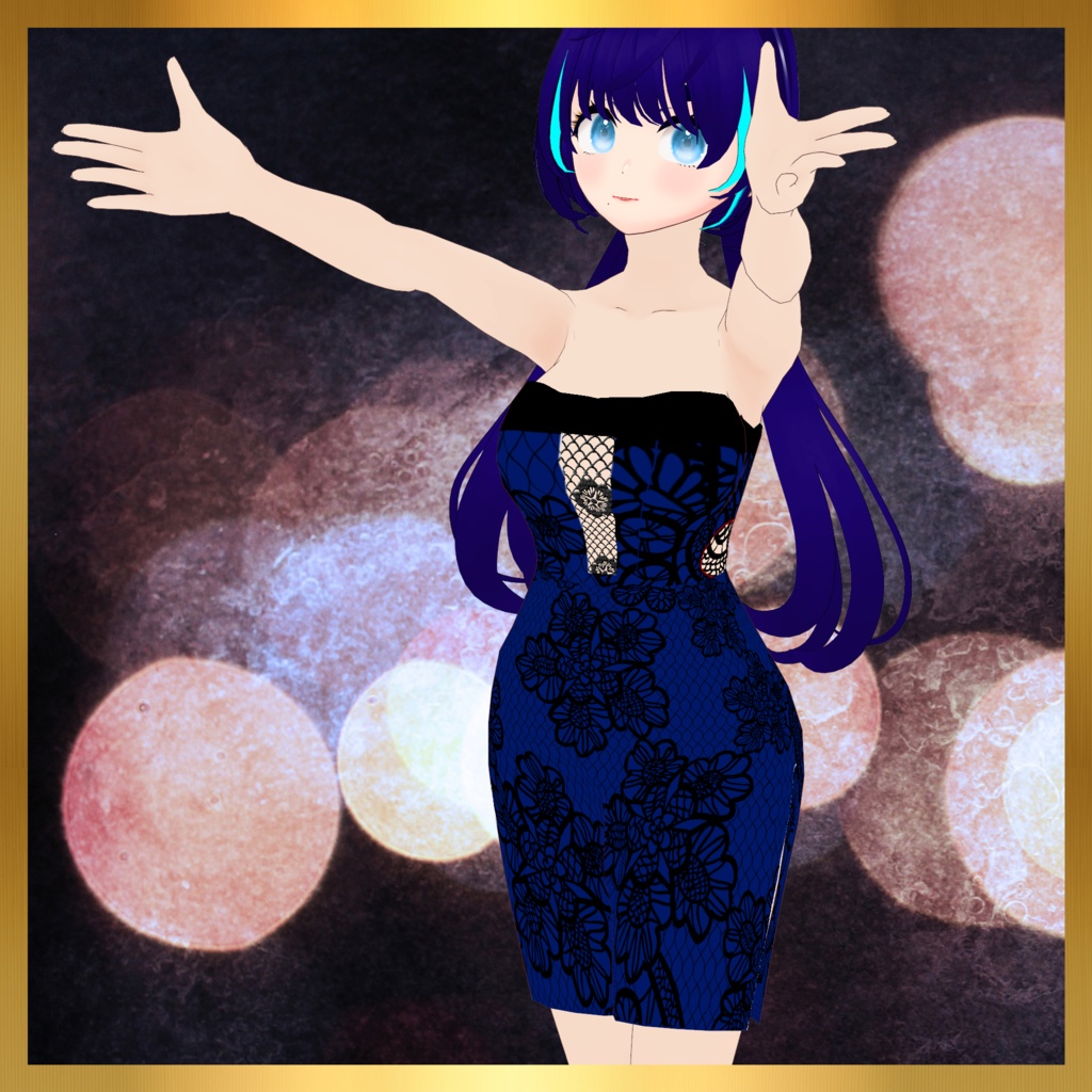 夜にぴったりな豪華でセクシーなドレス - Lapis Lazuli - BOOTH