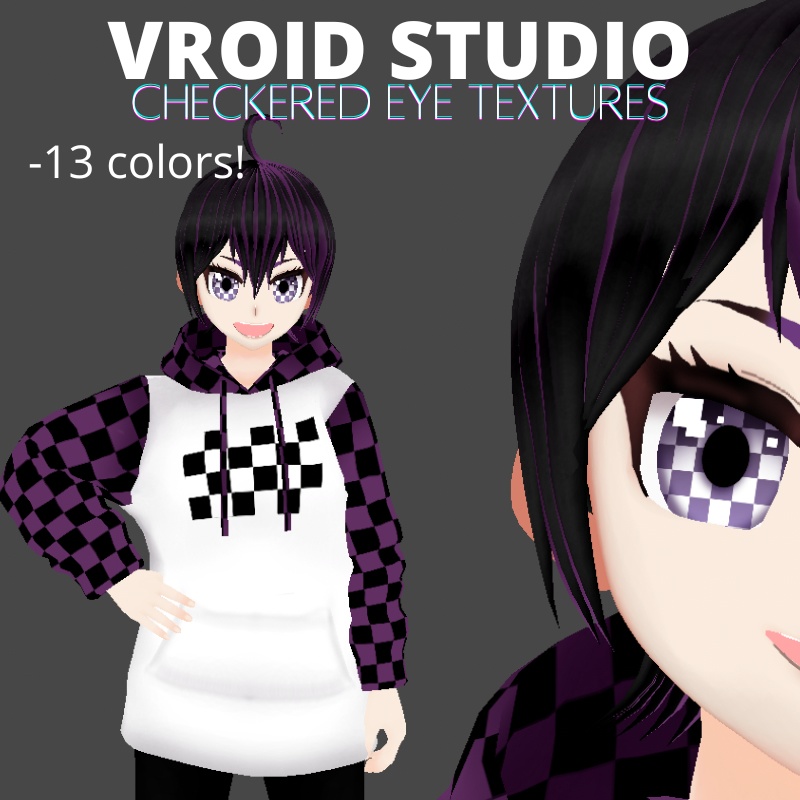 [VRoid] Checkered Eye Texture Pack