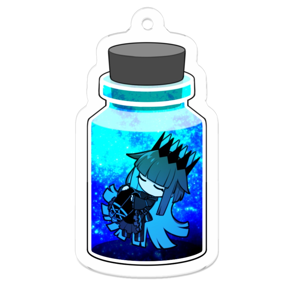 アクリルキーホルダー《深海の少女の小瓶》