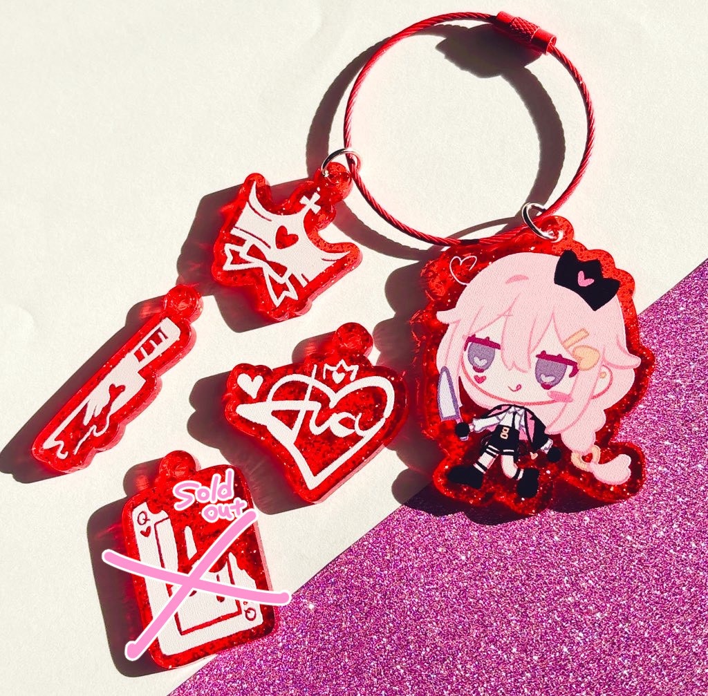 ♥ラメ2連アクキー