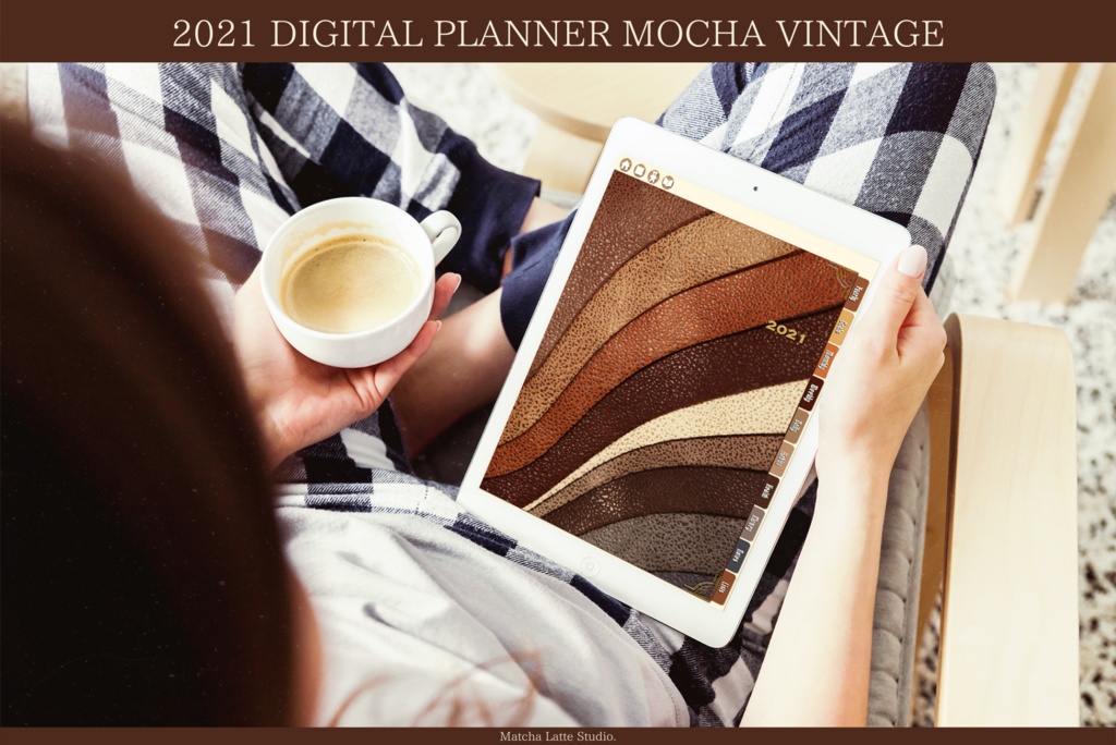 【日付無】 デジタルプランナー Mocha Vintage