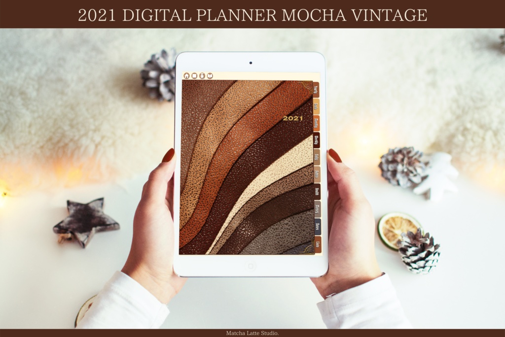【日付無】 デジタルプランナー Mocha Vintage