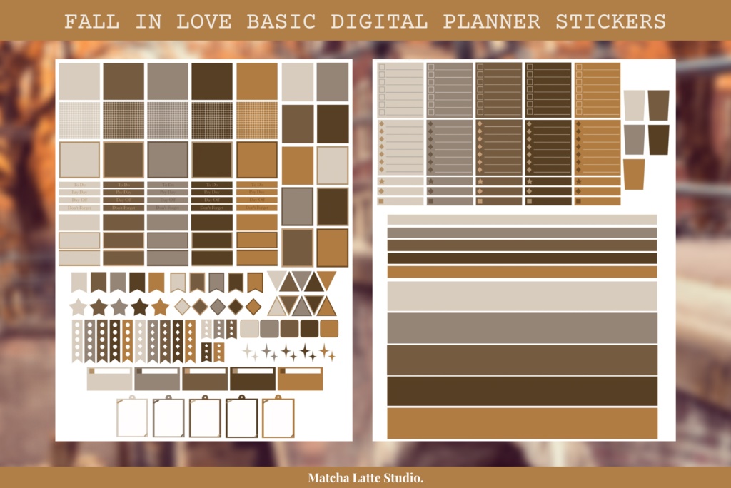 Fall in Loveデジタルステッカー ベーシックセット