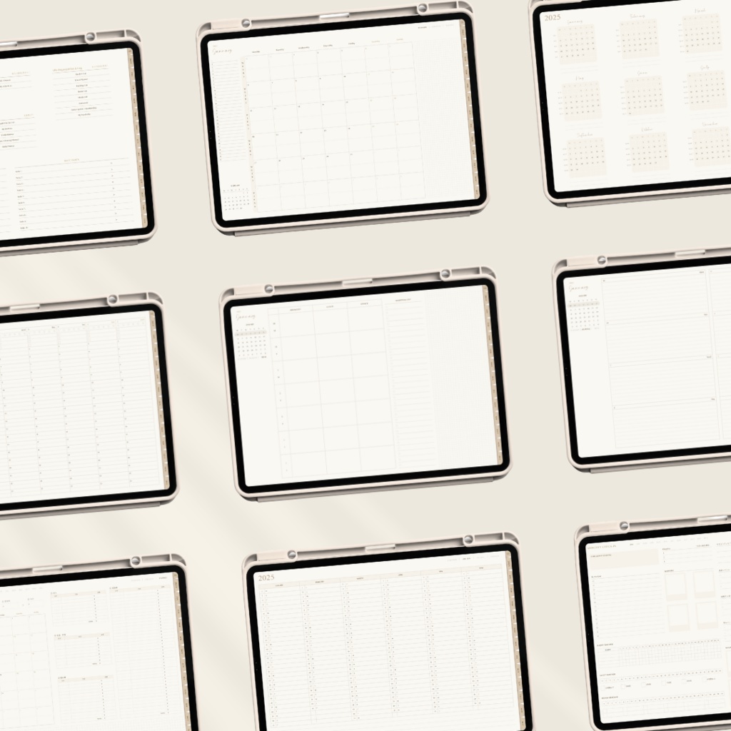 【2025年版+日曜&月曜始まり+横型】 抹茶プランナー/手帳 (All-in-One)