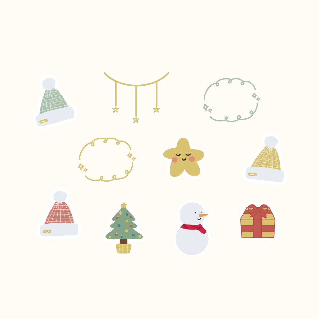 クリスマスモチーフ　無料ステッカー