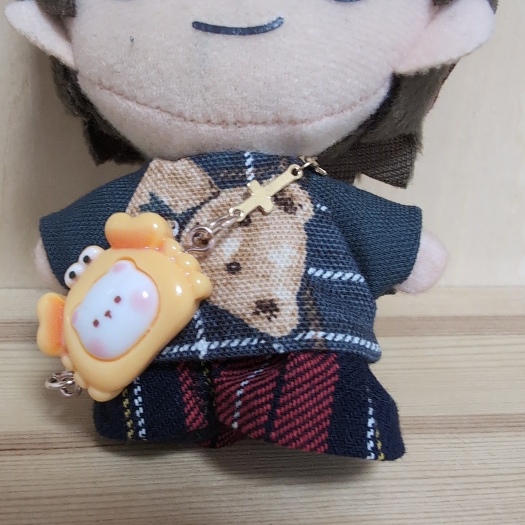 【10cm用】ぬいポシェット ねこかにぱんとぶたさんハート