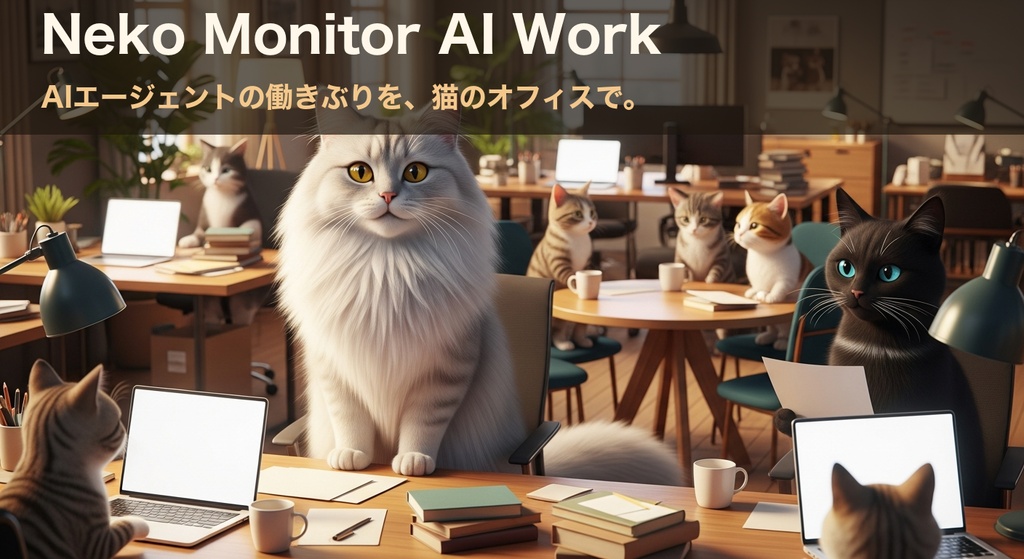 Neko Monitor AI Work — AIエージェントを猫のオフィスで可視化