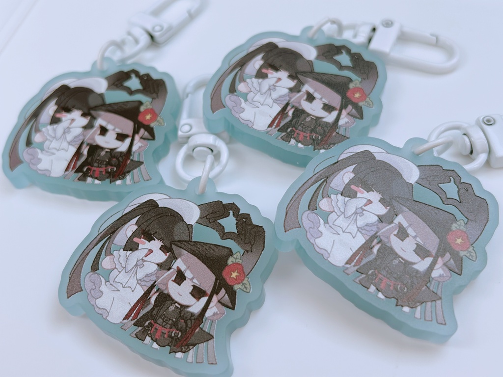利休+駒姫カラーアクキー
