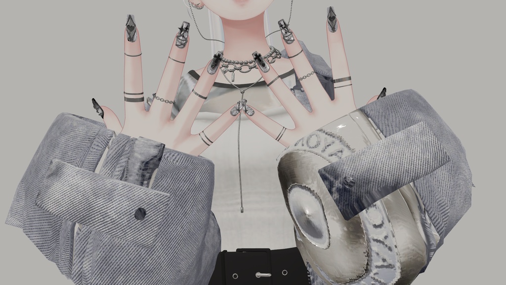 Shinra finger ring silver2(free)