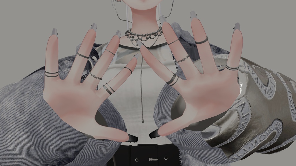Shinra finger ring silver2(free)