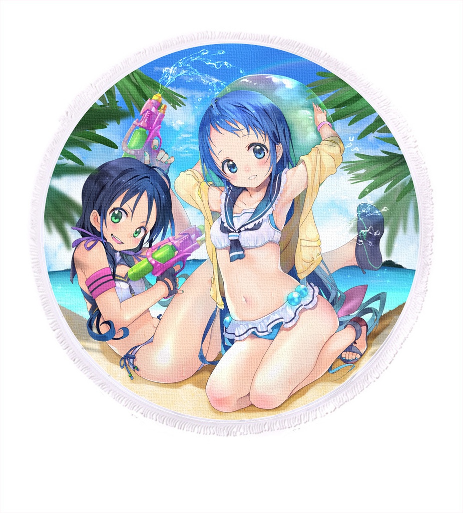 五月雨＆涼風のバカンスラウンドタオル