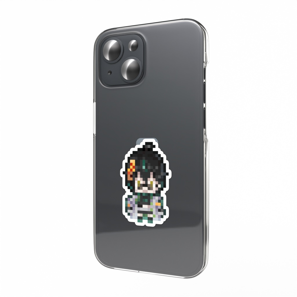 翠仙人爬十 ドットステッカー