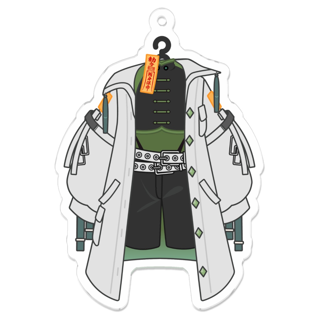 翠仙人爬十 脱ぎ脱ぎアクキー 前 70x70mm