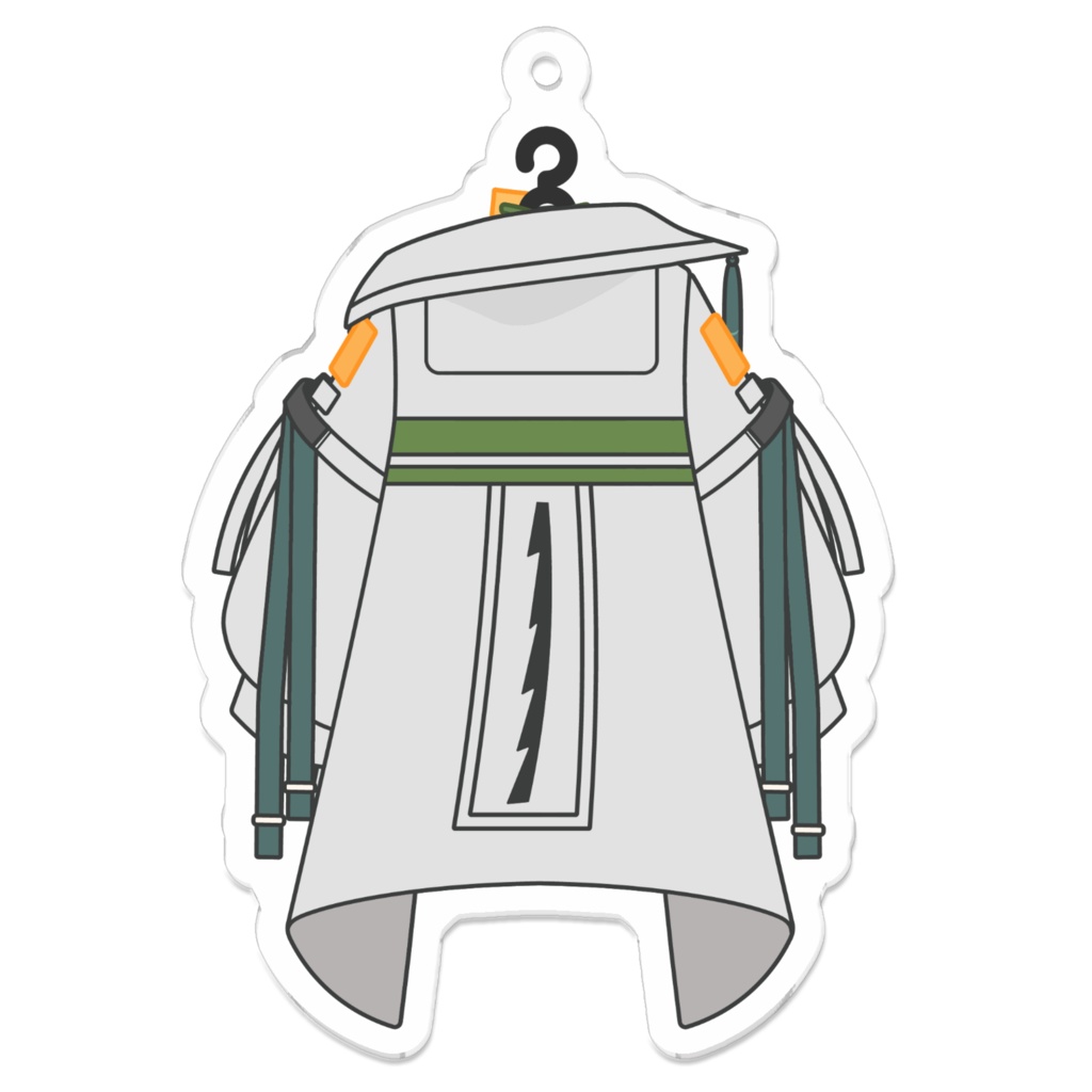 翠仙人爬十 脱ぎ脱ぎアクキー 後 70x70mm