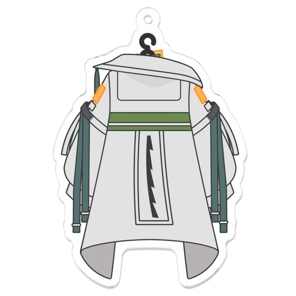 翠仙人爬十 脱ぎ脱ぎアクキー 後 70x70mm