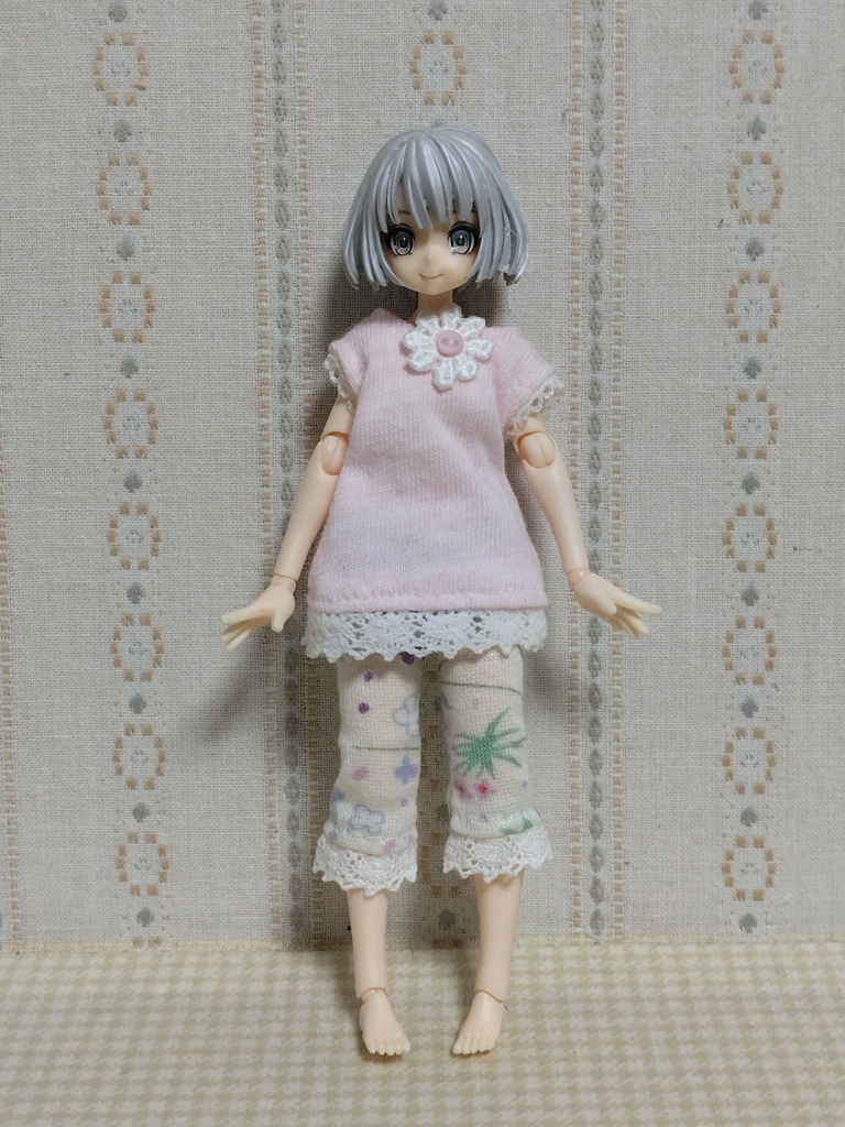 カジュアルカットソー2P　ピンク×小花