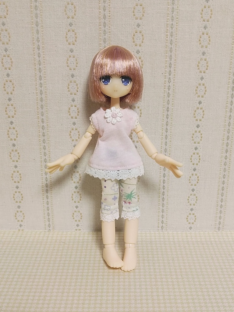 カジュアルカットソー2P　ピンク×小花