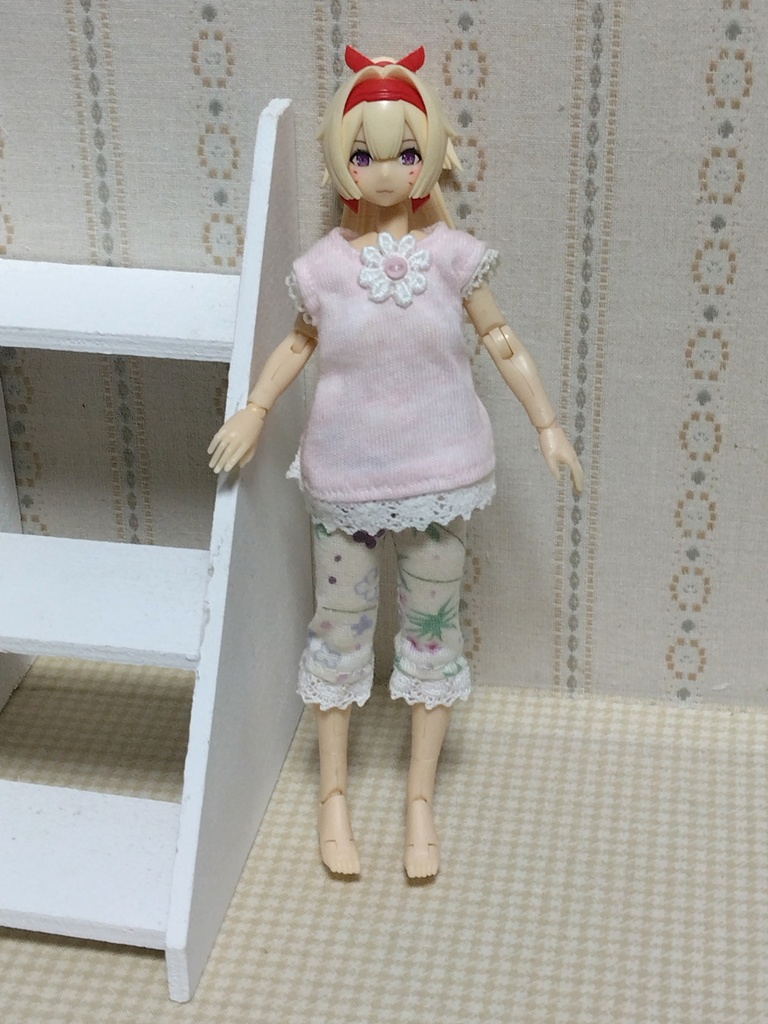 カジュアルカットソー2P　ピンク×小花