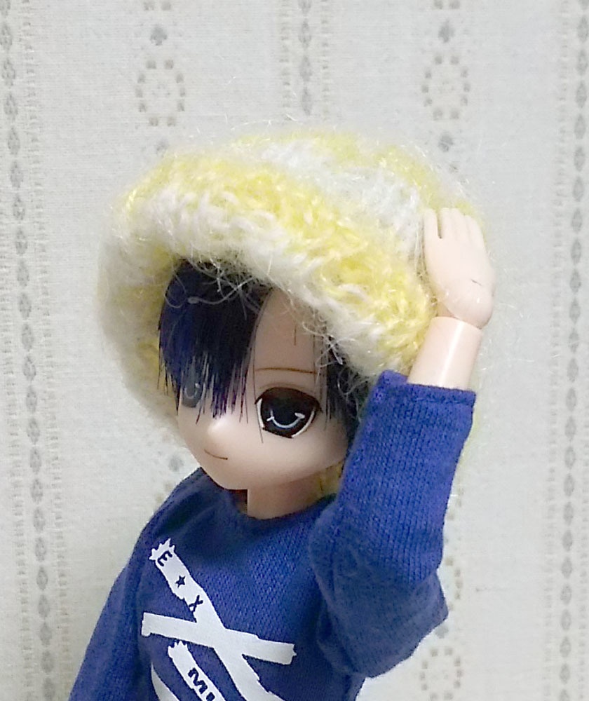 しましまニット帽 ちびドール用