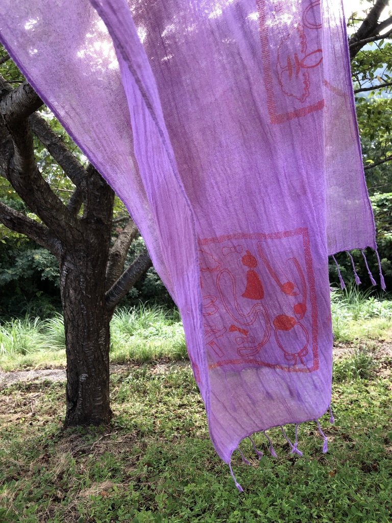 【刀剣乱舞】手染めストール:今剣・歌仙・長義【イメージ】