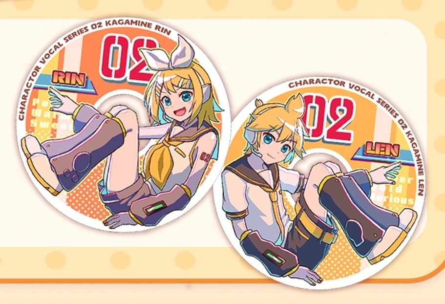 鏡音リン・レン CD風アクリルキーホルダー 全2種