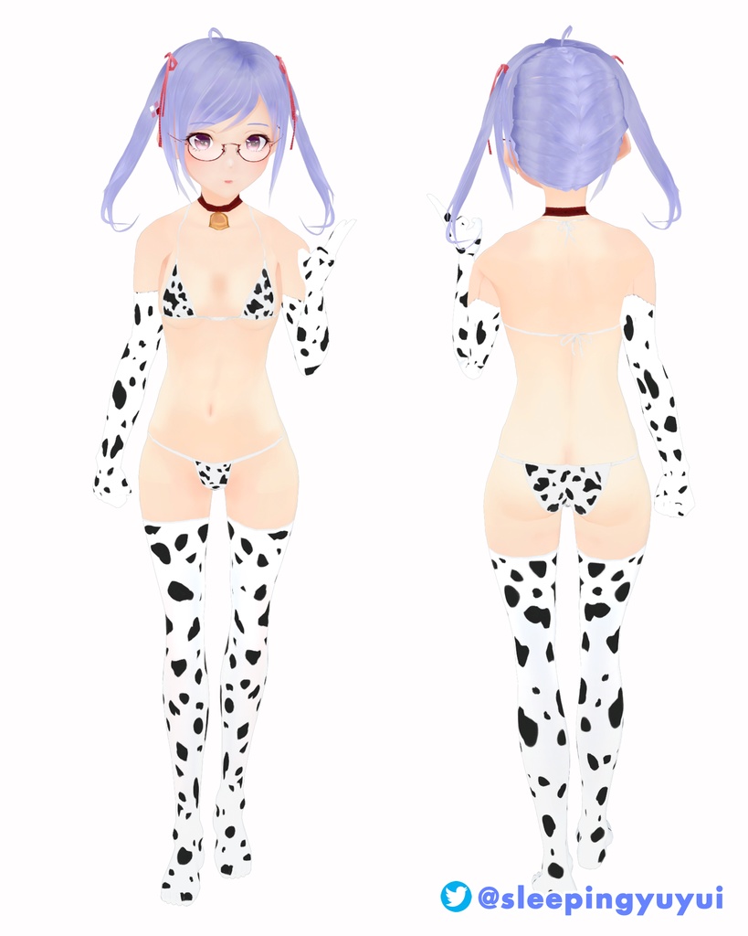 【VROID用】牛ビキニ Cow Bikini set