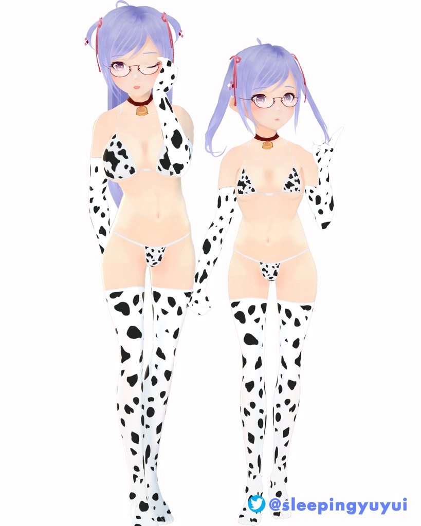 【VROID用】牛ビキニ Cow Bikini set