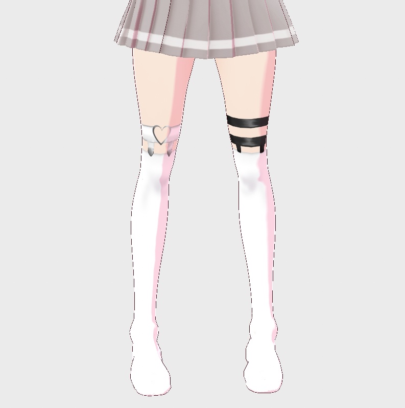 【free/無料】VRoid用ガーター付きハイソックス || knee highs with garters for vroid