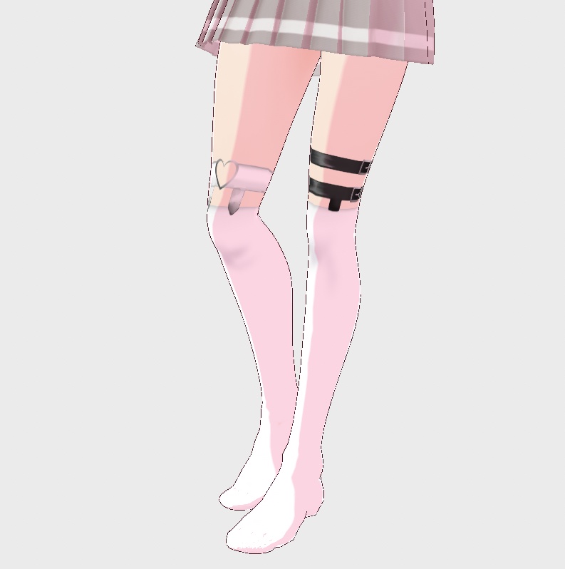 【free/無料】VRoid用ガーター付きハイソックス || knee highs with garters for vroid