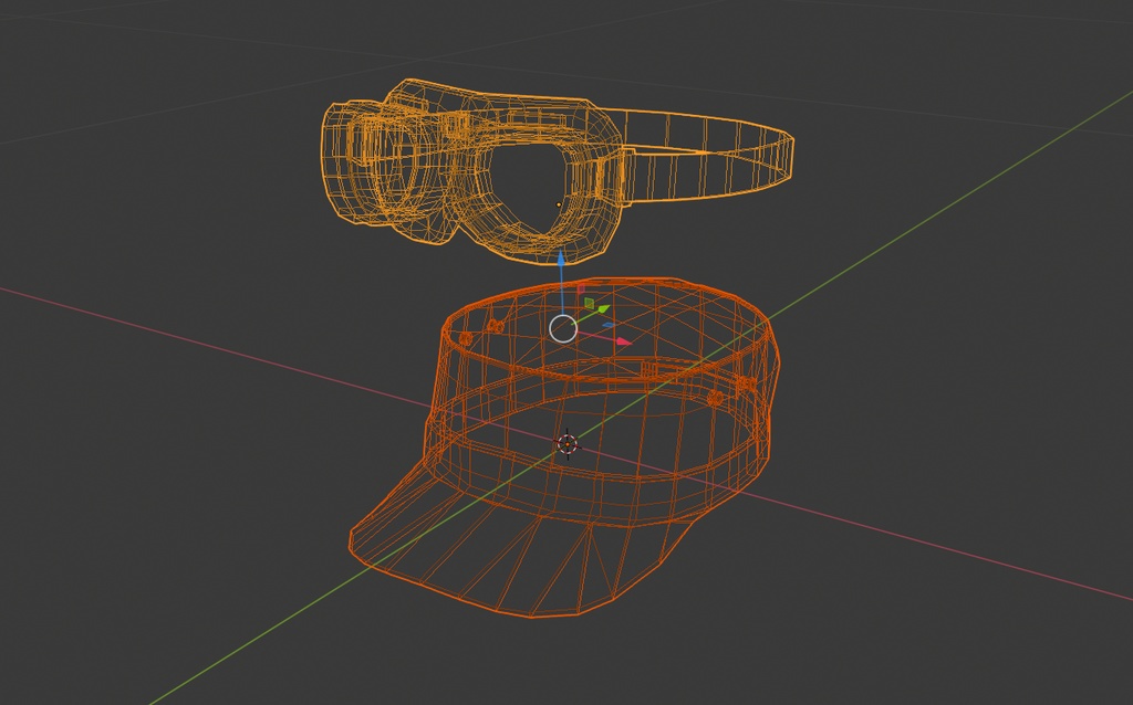 ワークキャップ + ゴーグル