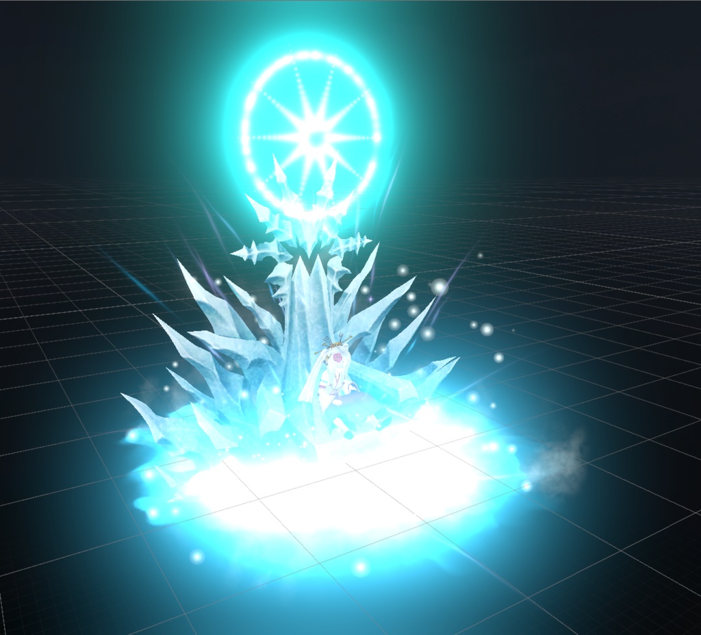 【Unity/VRChat】Ice Throne (Effects+Throne Mesh)