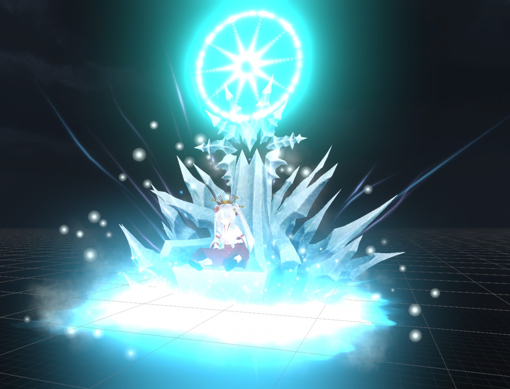 【Unity/VRChat】Ice Throne (Effects+Throne Mesh)
