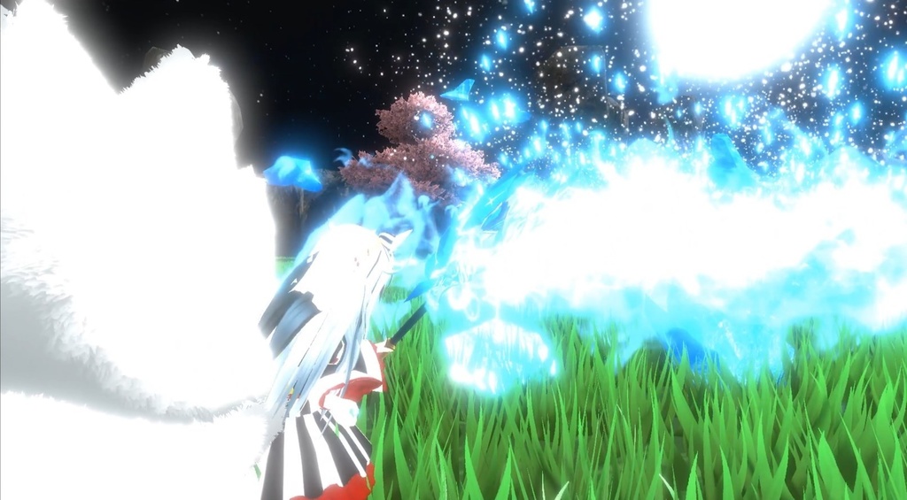 【Unity/VRChat】White Kitsune(Effects+Avatar Animation(SDK3.0))