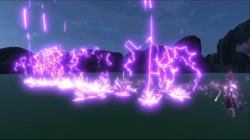 【Unity/VRChat】Yae Miko Light+Heavy Attack(Effects+Toggle)