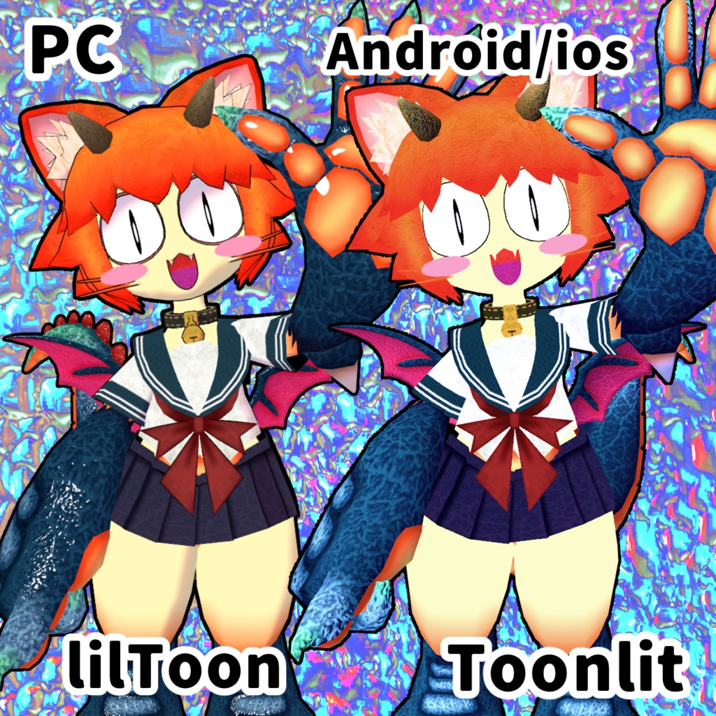 VRC想定3Dアバター 「ドラゴニックたま子」