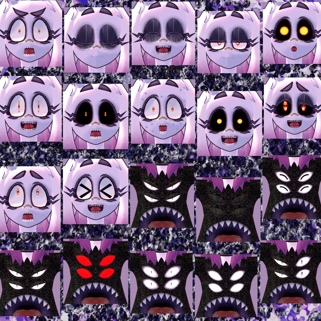 VRC想定3Dモデル 暴食姫グラとニー