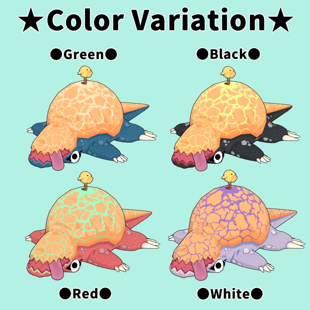 サイノメ商店 VRChatアバター「寝転んワニ&鳥くん」