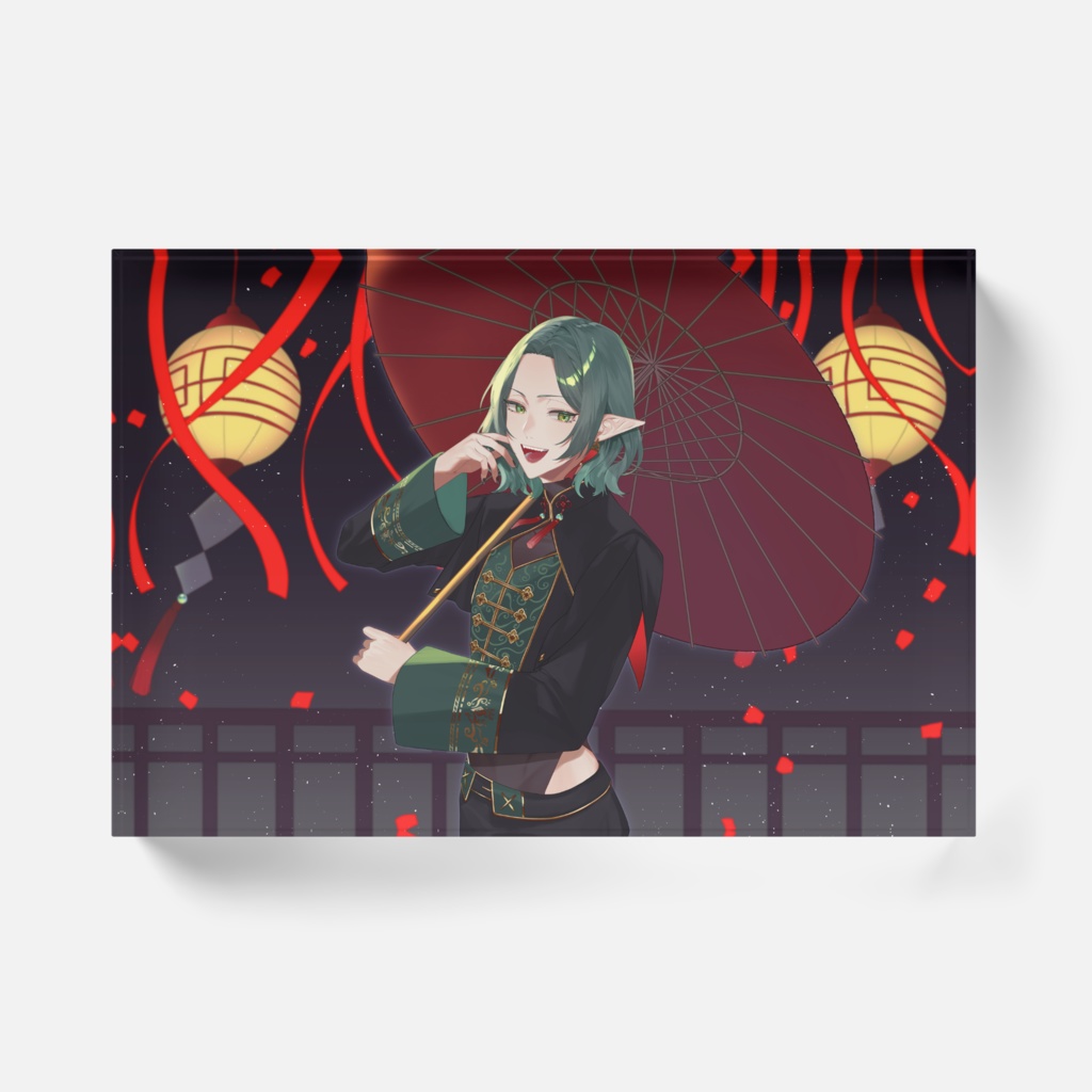 深街ミドリ 1周年記念イラスト アクリルブロック